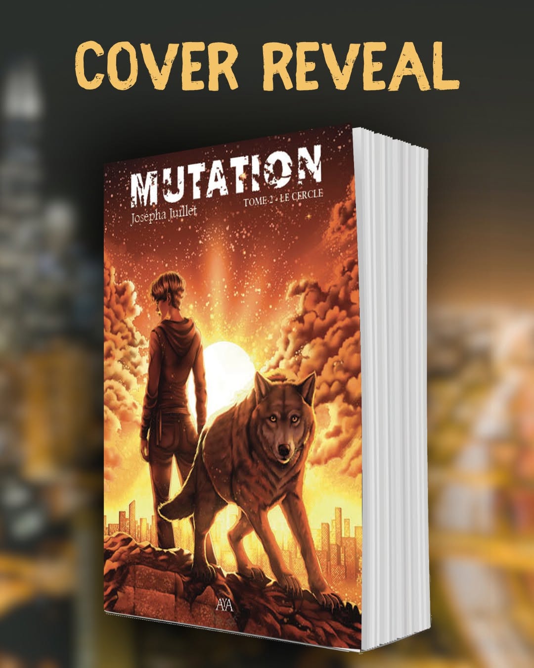 La couverture du Cercle, le tome 2 de Mutation, de Josepha Juillet !